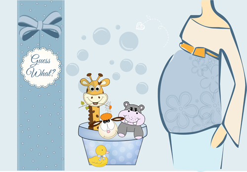 Cute baby card vector design 05 Cute baby card vector design 05