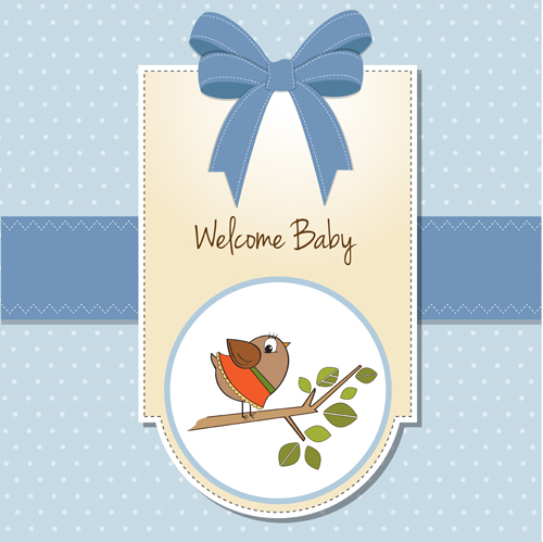 Cute baby card vector design 07 Cute baby card vector design 07