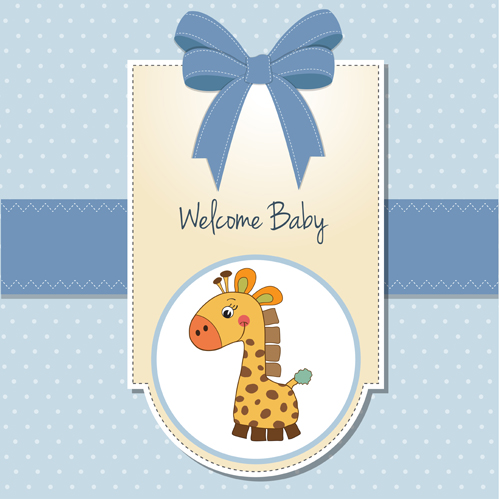 Cute baby card vector design 08 Cute baby card vector design 08
