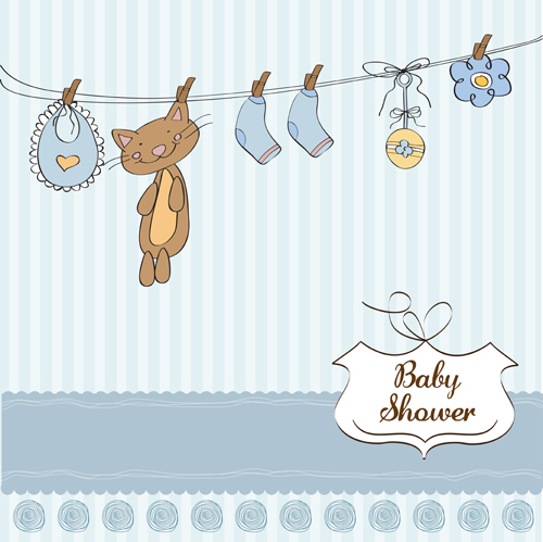 Cute baby card vector design 10 Cute baby card vector design 10