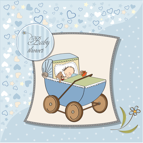Cute baby card vector design 12 Cute baby card vector design 12