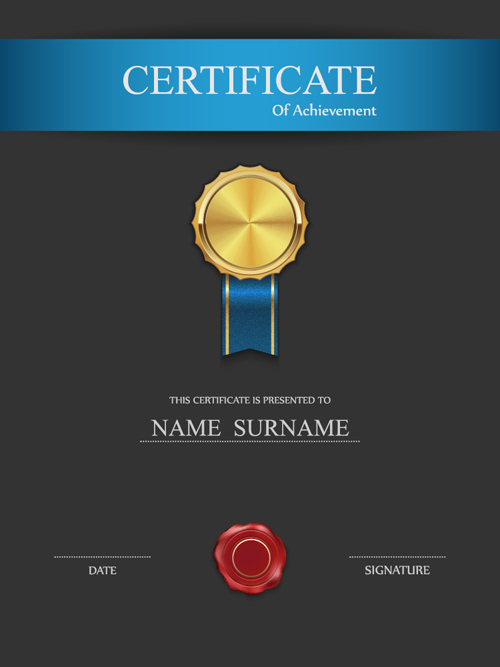 Honor certificate creative design vector 01 Honor certificate creative design vector 01