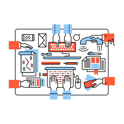 Lines working temlate vector Lines working temlate vector
