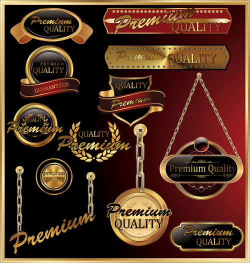 luxury labels heraldry golden 