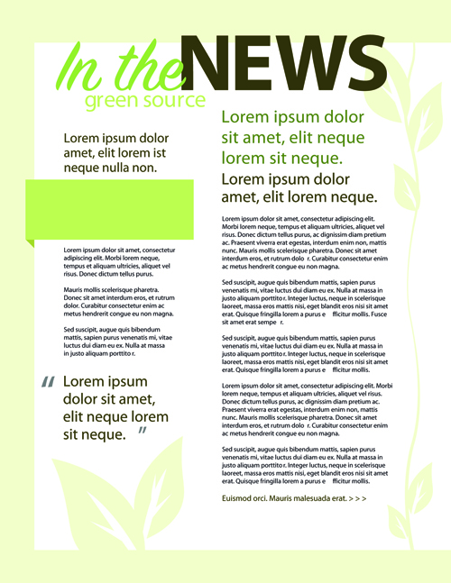 page News layout design 