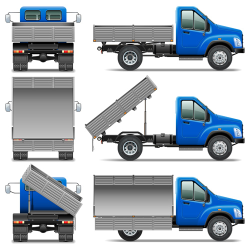 Realistic dumpers vector material Realistic dumpers vector material