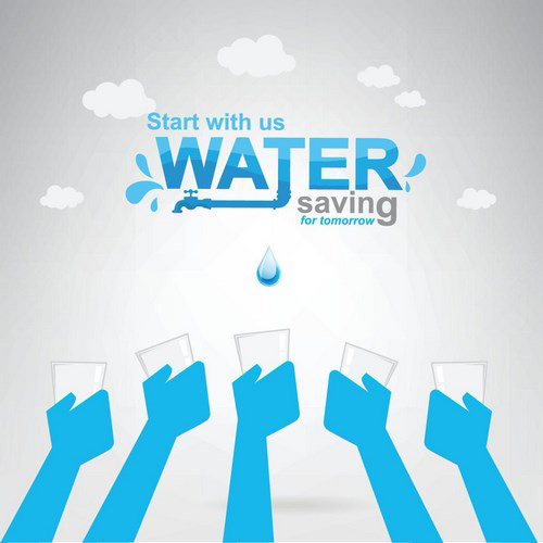 Save water creative vector template 05 Save water creative vector template 05