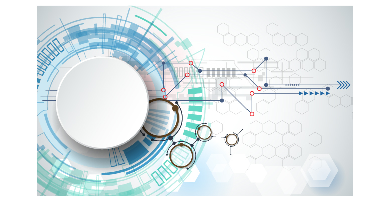 Tech with gear background template vector 01