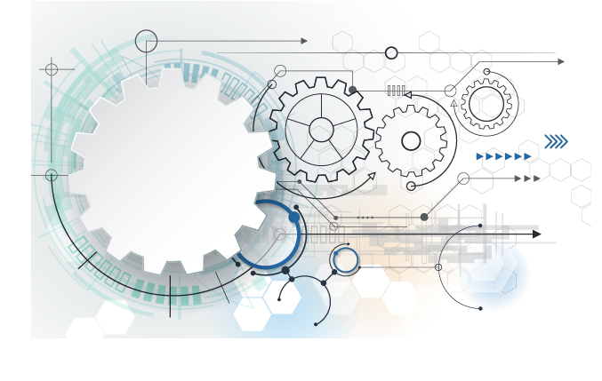 Tech with gear background template vector 02