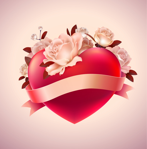 Valentine red heart background creative vector 02 Valentine red heart background creative vector 02