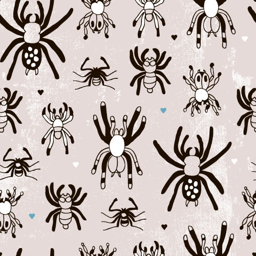spider seamless pattern design 