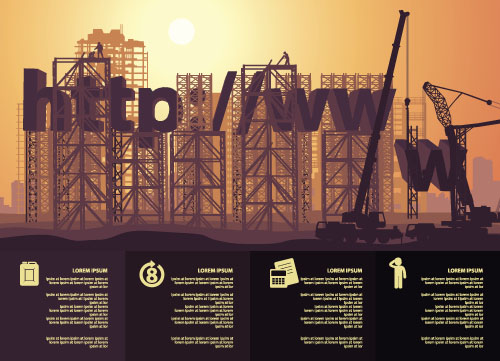 Website under construction vector material 05