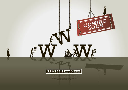 Website under construction vector material 06