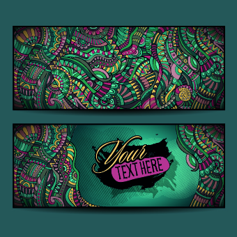 vector graphic ethnic decorative cards card 