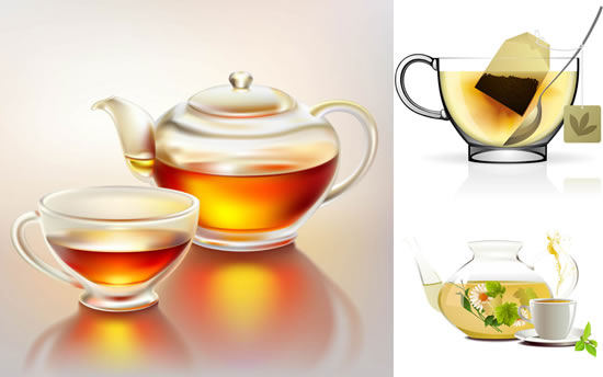Realistic cups and bottles Vector graphic Realistic cups and bottles Vector graphic