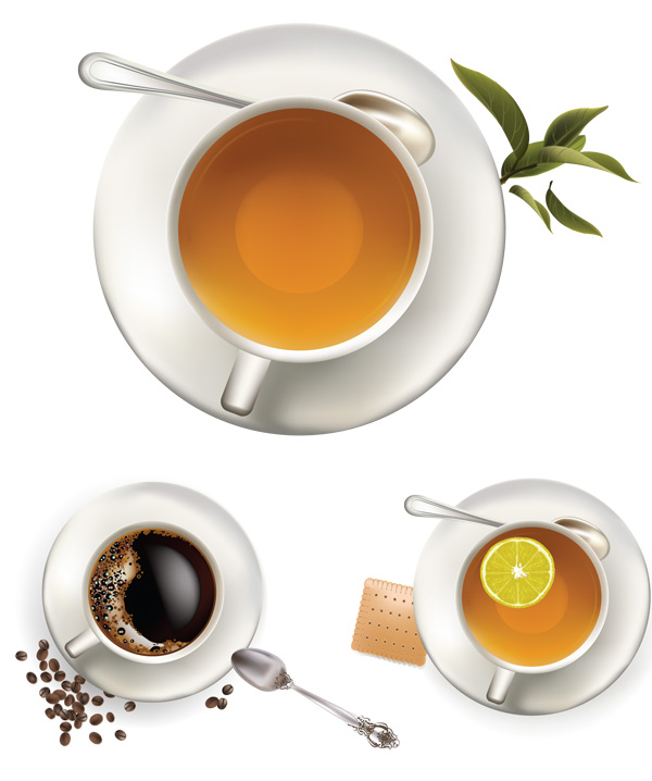 Leisure coffee and tea vector Leisure coffee and tea vector