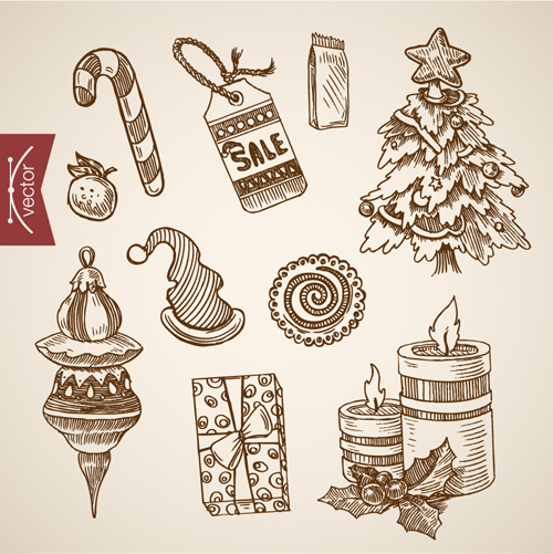 2016 christmas baubles hand drawn vectors set 05 2016 christmas baubles hand drawn vectors set 05