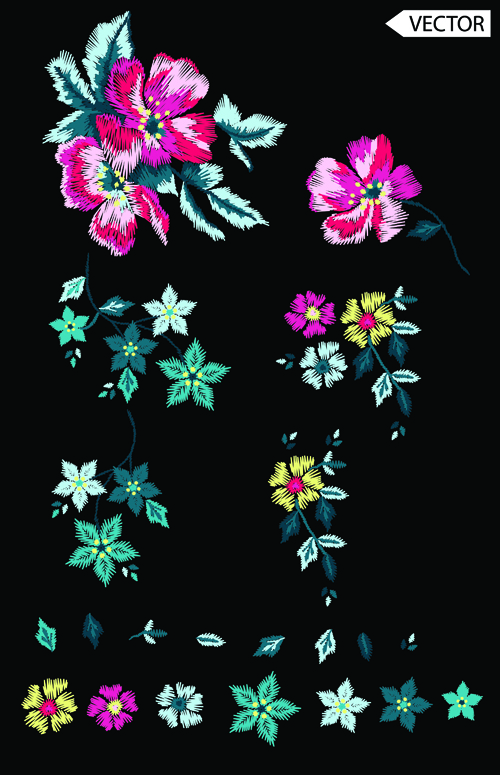 flower embroidery design beautiful 