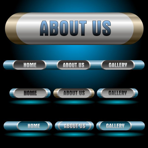 Company website menu buttons vector collection 22 Company website menu buttons vector collection 22