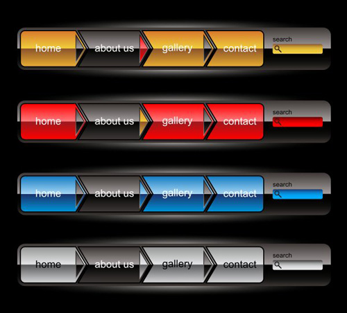 Company website menu buttons vector collection 23 Company website menu buttons vector collection 23
