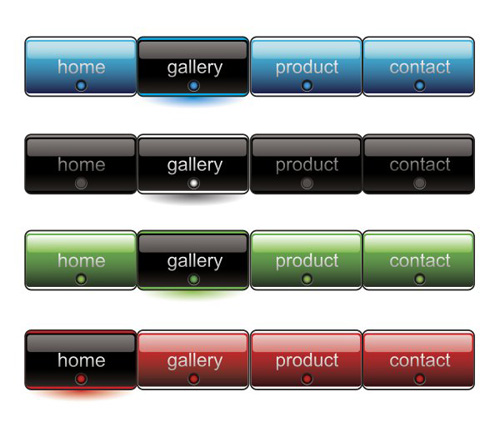 Company website menu buttons vector collection 24 Company website menu buttons vector collection 24
