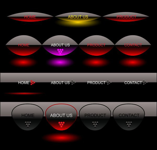 Company website menu buttons vector collection 25 Company website menu buttons vector collection 25