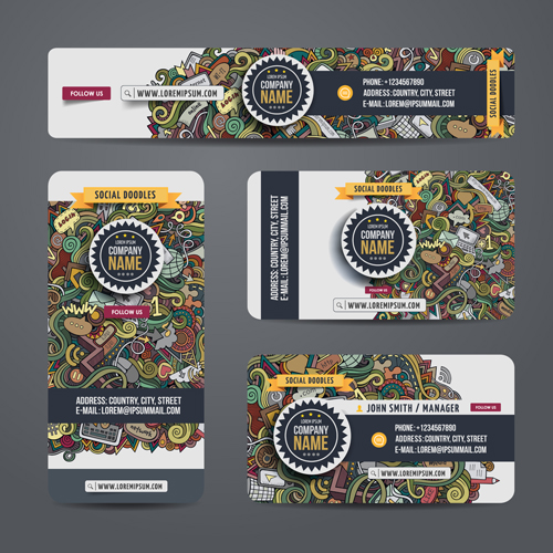 Ethnic style floral pattern cards vector set 03 Ethnic style floral pattern cards vector set 03