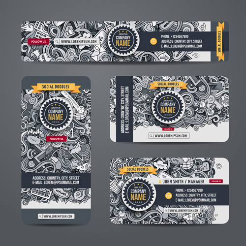 Ethnic style floral pattern cards vector set 04 Ethnic style floral pattern cards vector set 04
