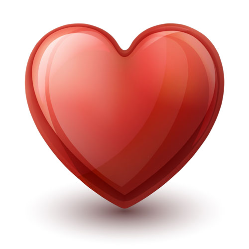 Glassy heart symbol vector material Glassy heart symbol vector material
