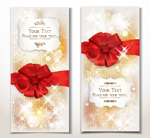 ribbon holiday gift cards bow 