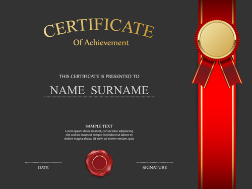 Honor certificate creative design vector 04 Honor certificate creative design vector 04