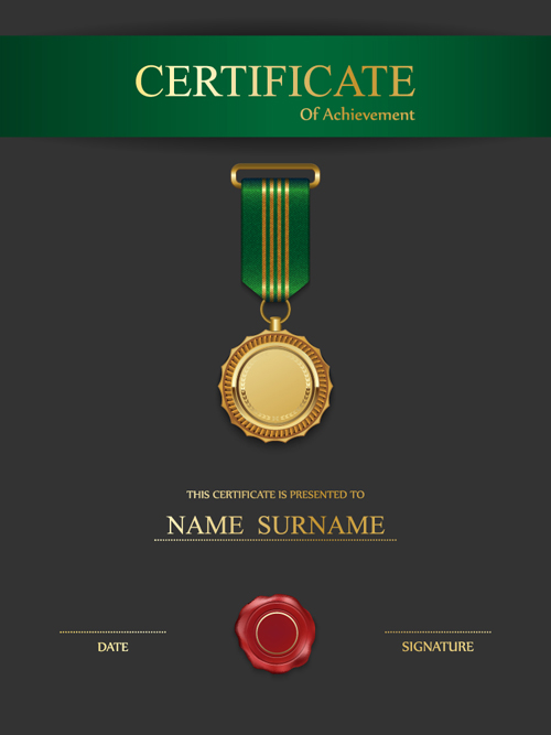 Honor certificate creative design vector 06