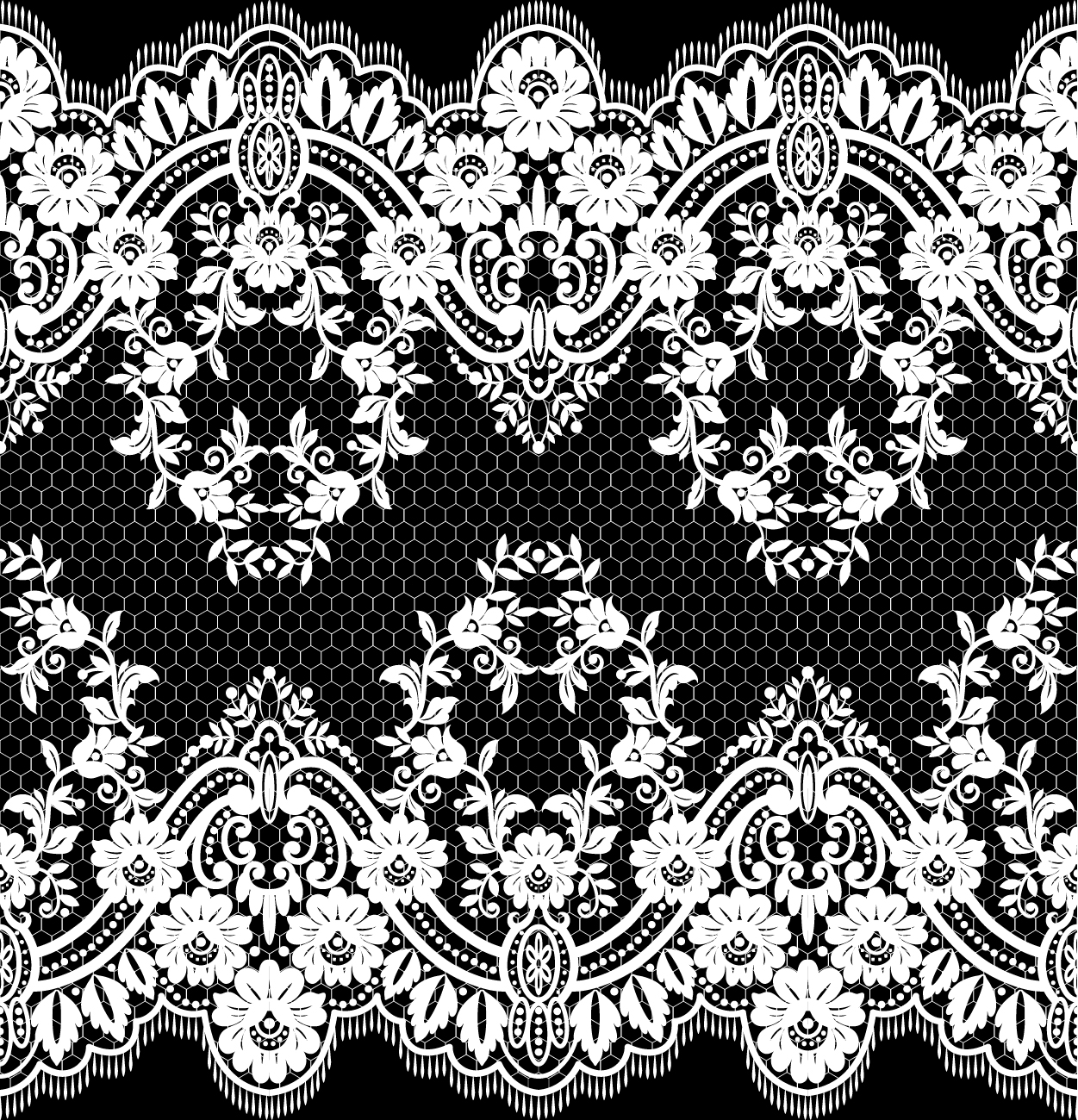 Lace seamless borders vectors set 07 Lace seamless borders vectors set 07