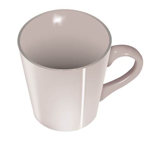 Porcelain cup vector material Porcelain cup vector material