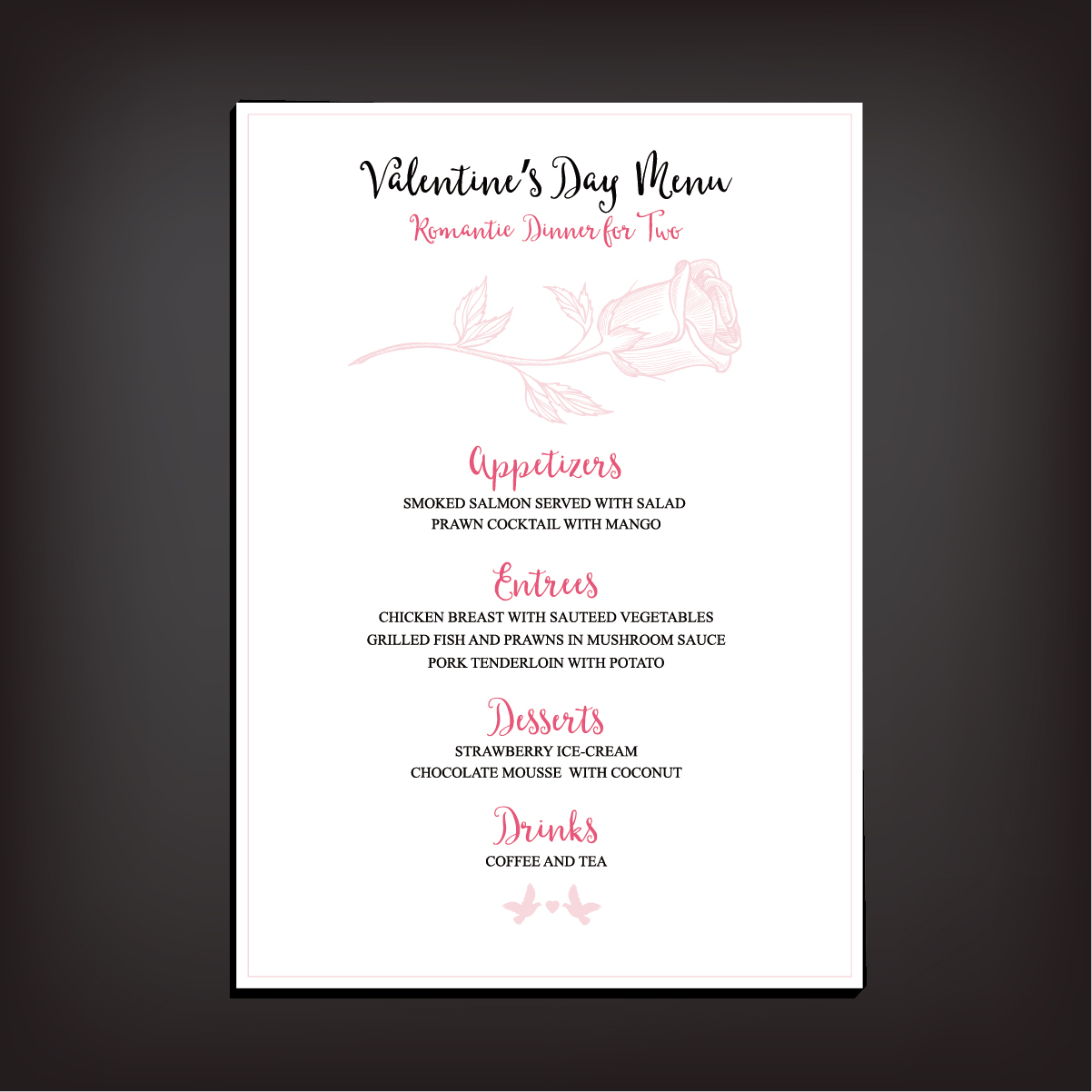 Valentines day restaurant menu vintage vector 01 Valentines day restaurant menu vintage vector 01