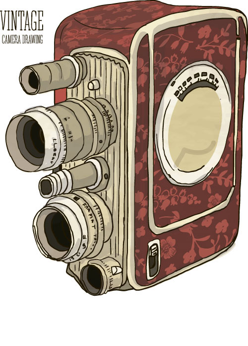 Vintage camera hand drawing vectors set 04 Vintage camera hand drawing vectors set 04