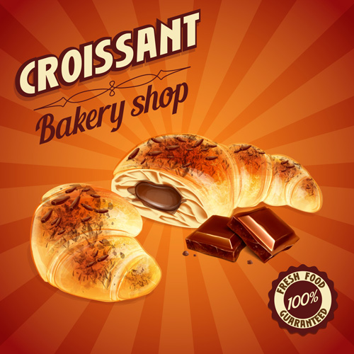 vintage poster croissant 