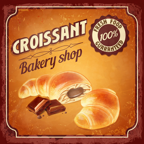 vintage poster croissant 