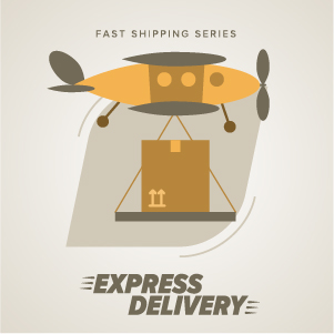 Vintage poster express delivery vector material 08 Vintage poster express delivery vector material 08