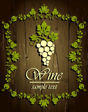 Wine elements frames background vector Wine elements frames background vector