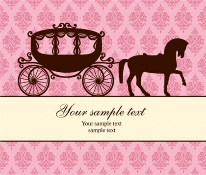 silhouette decorative classical carriage background 