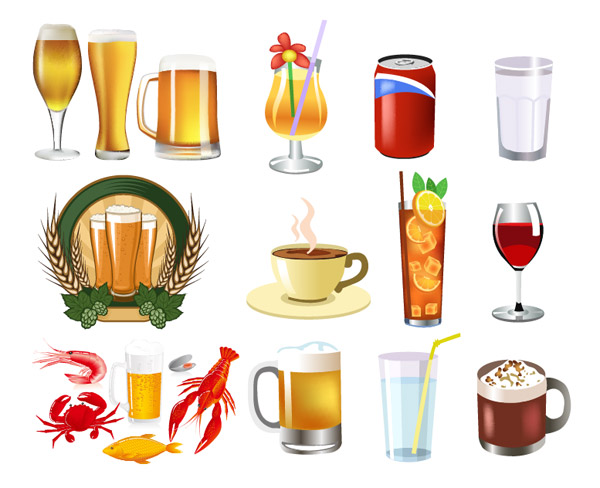 The beer and beverage etc. vector set