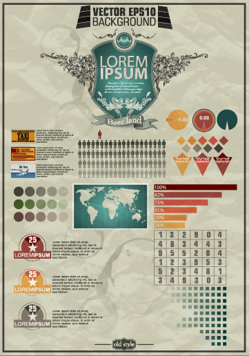 Business Graphic data report 05 vector set