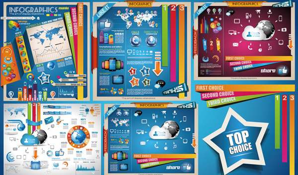 Colorful information chart design vector