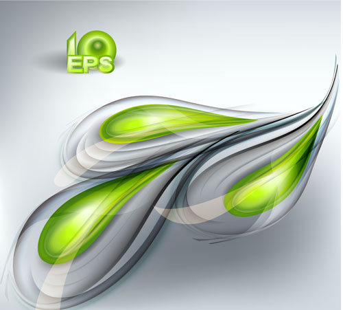 Abstract wavy green eco style background vector 24 Abstract wavy green eco style background vector 24