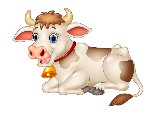 cow cartoon beautiful 