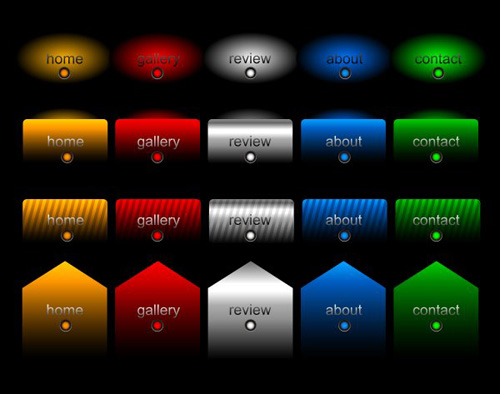 Company website menu buttons vector collection 20 Company website menu buttons vector collection 20