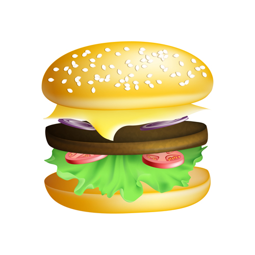 Delicious hamburger design vector 02 Delicious hamburger design vector 02