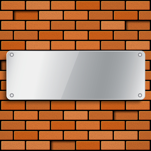 Red brick wall backgrounds vectors 01 Red brick wall backgrounds vectors 01