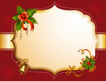 Red christmas frame vector design Red christmas frame vector design